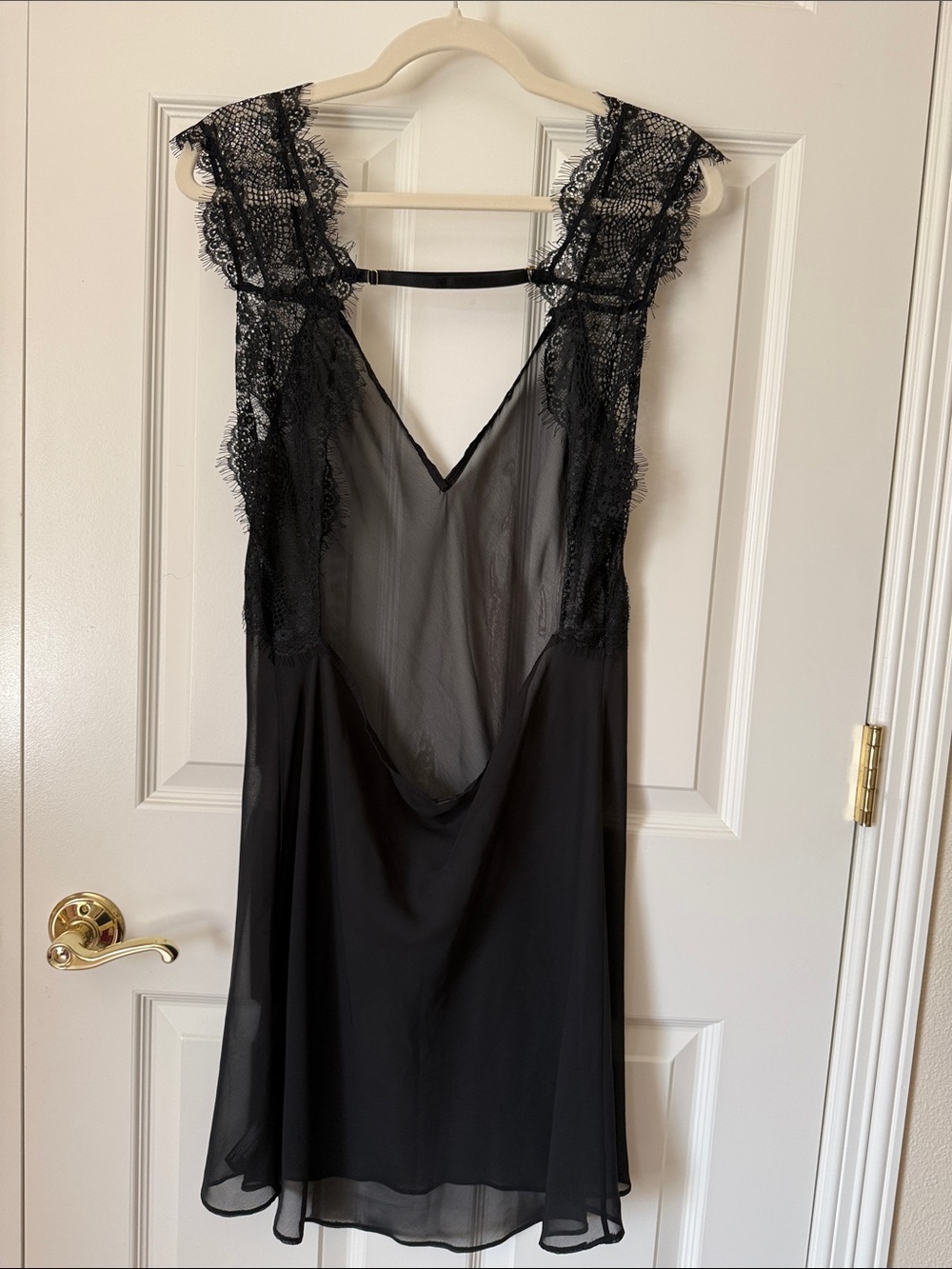 Bluebella XL Black Lace-Trim Sheer Chemise - Picture 2 of 6